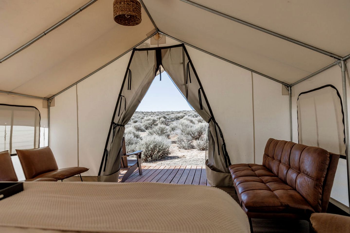Secluded Sustainable Bell Tent Retreat with Private Decks Near Monticello, Utah
