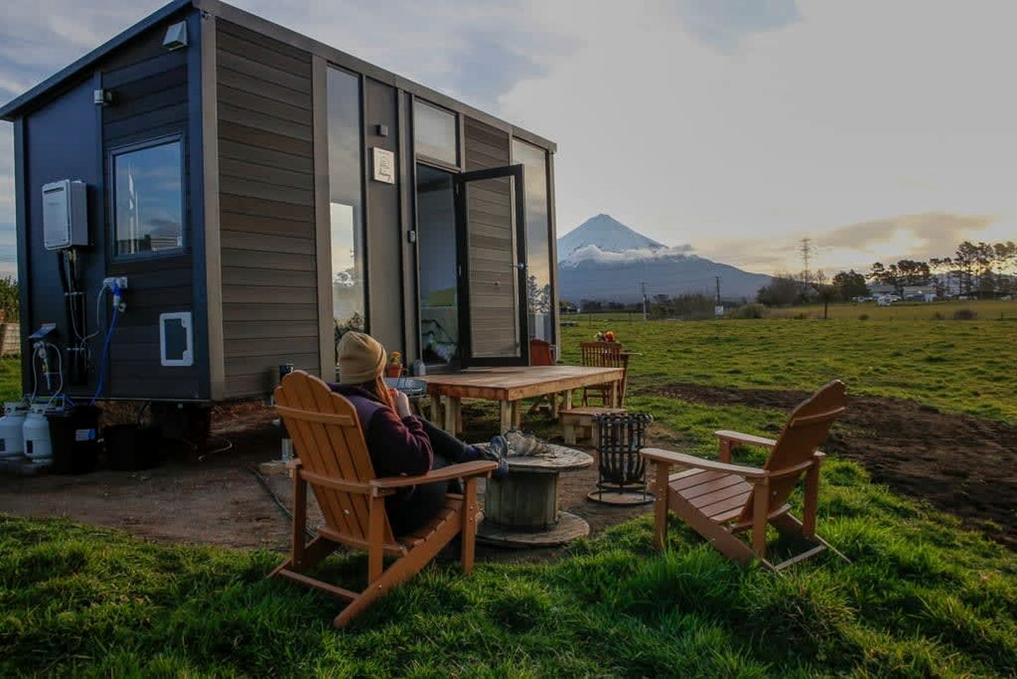 Secluded Tiny House with Breathtaking Mountain Views in Stratford, North Island