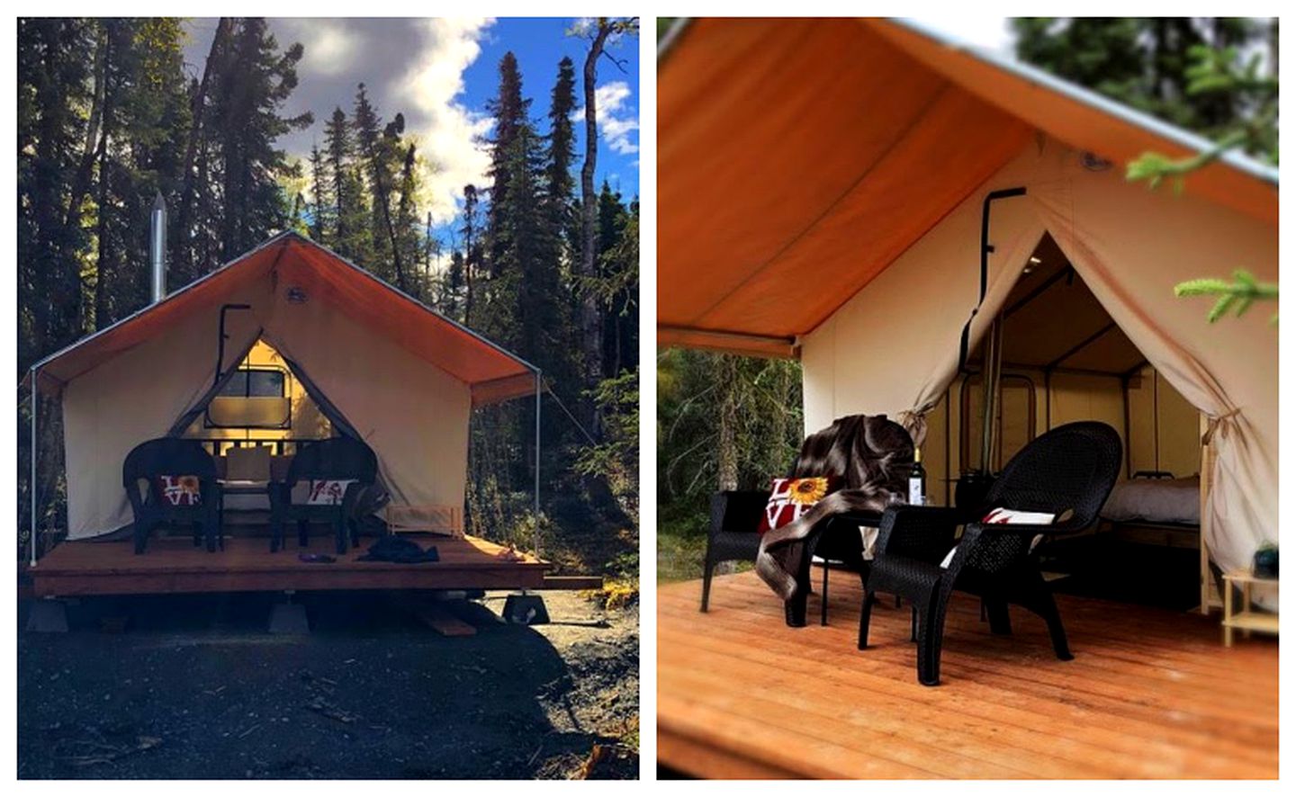 Secluded Two-Person Tent for a Luxury Camping Getaway in Soldotna, Alaska