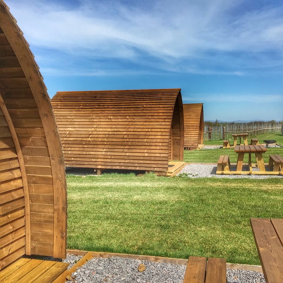 Unique Cabin Getaway with Fire Pit and Hot Tub near Taunton, England