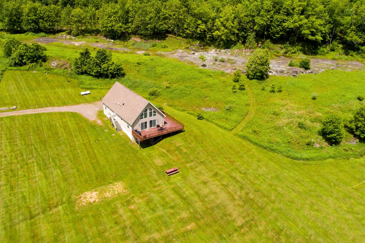 Serene Getaway on Private Land with Panoramic Views in Walton, New York