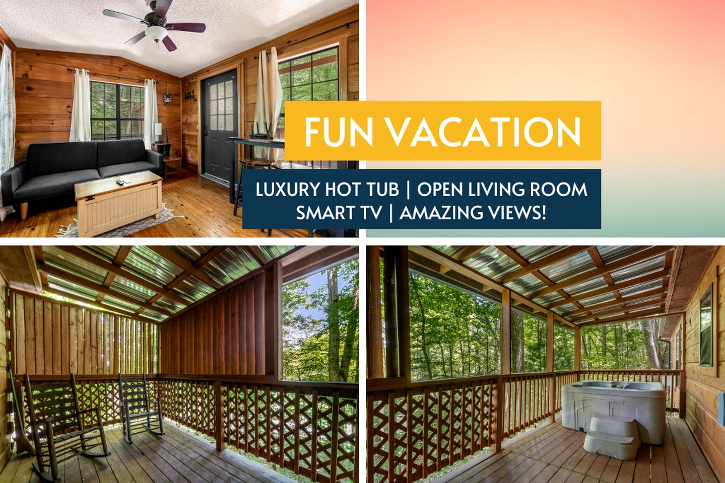 Serene Wooden Cabin with Hot-Tub and Covered Porch in Sevierville, Tennessee