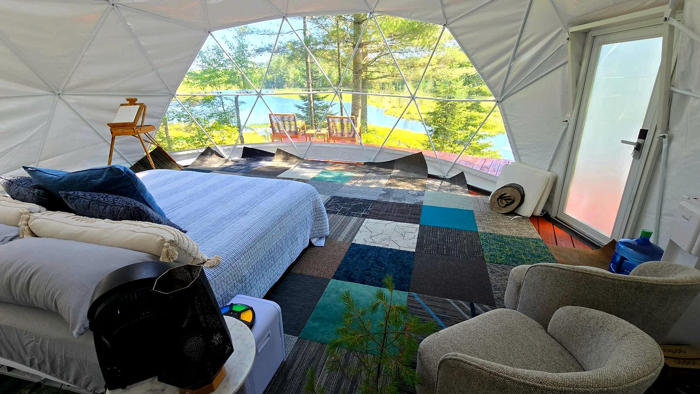 Secluded Luxury Dome with Private Pond & Kayaks near Tug Hill Vineyards, Upstate NY