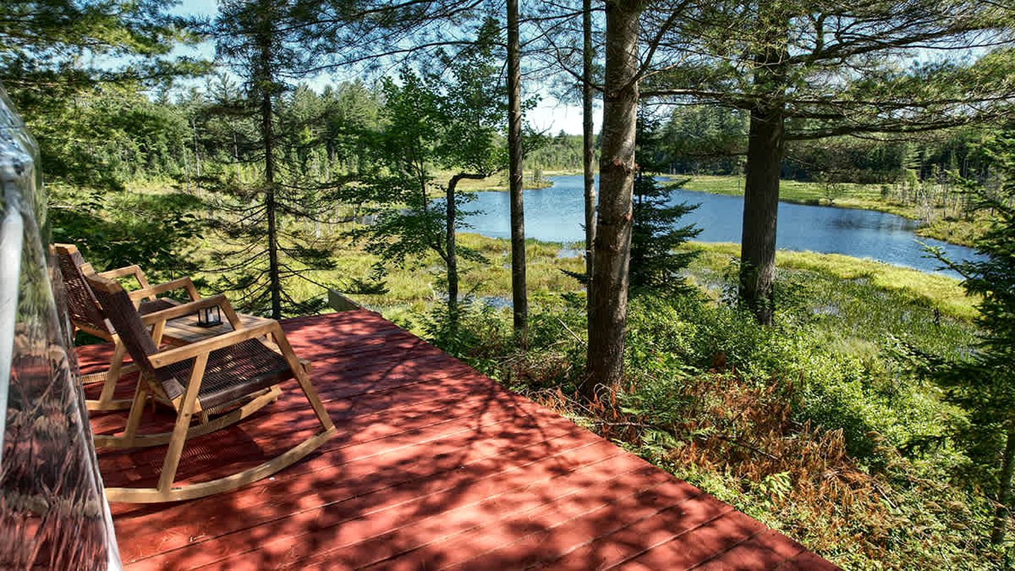 Secluded Luxury Dome with Private Pond & Kayaks near Tug Hill Vineyards, Upstate NY