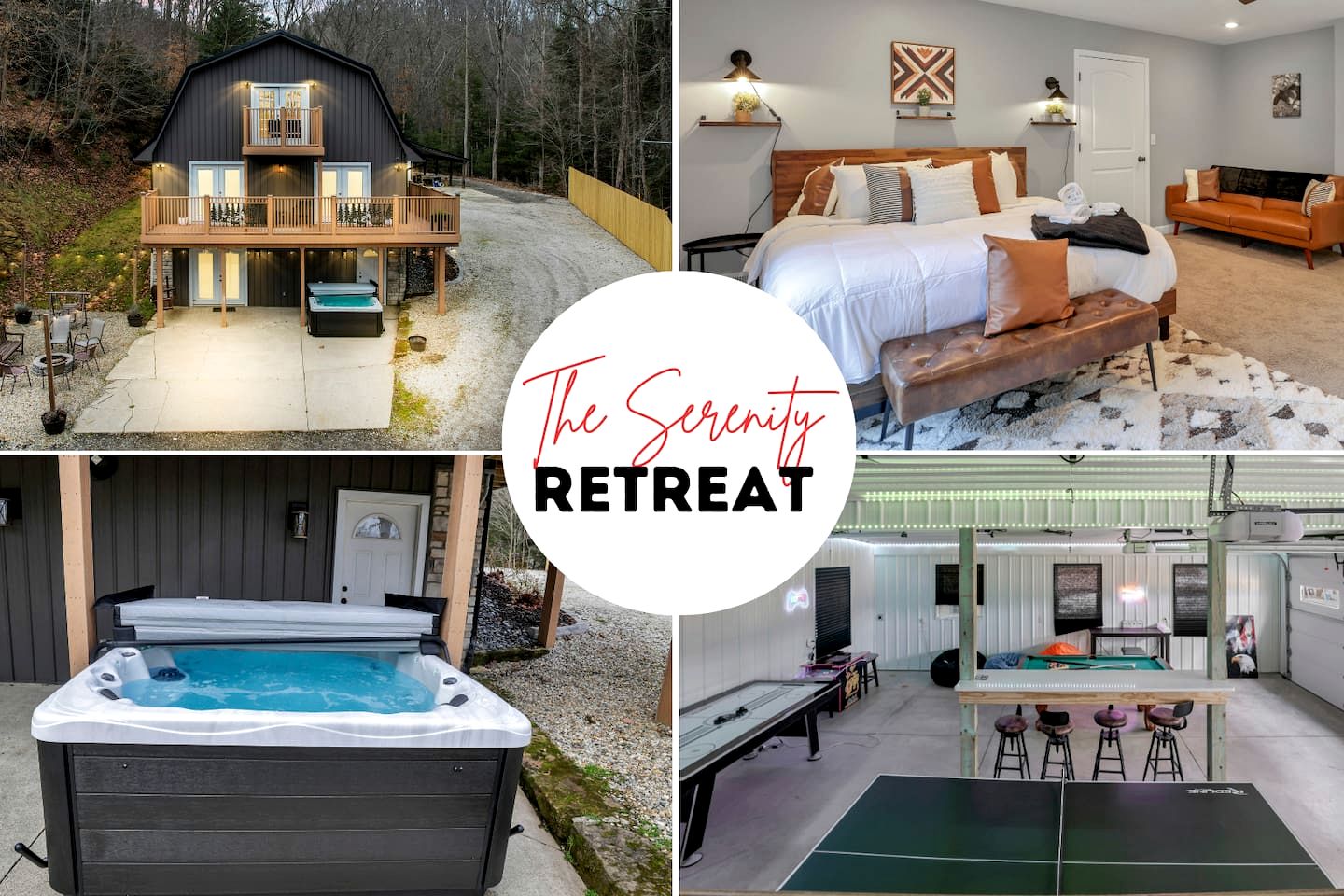 Luxurious Cabin Retreat with Pickleball Court & Hot Tub near Hocking Hills, Sugar Grove OH