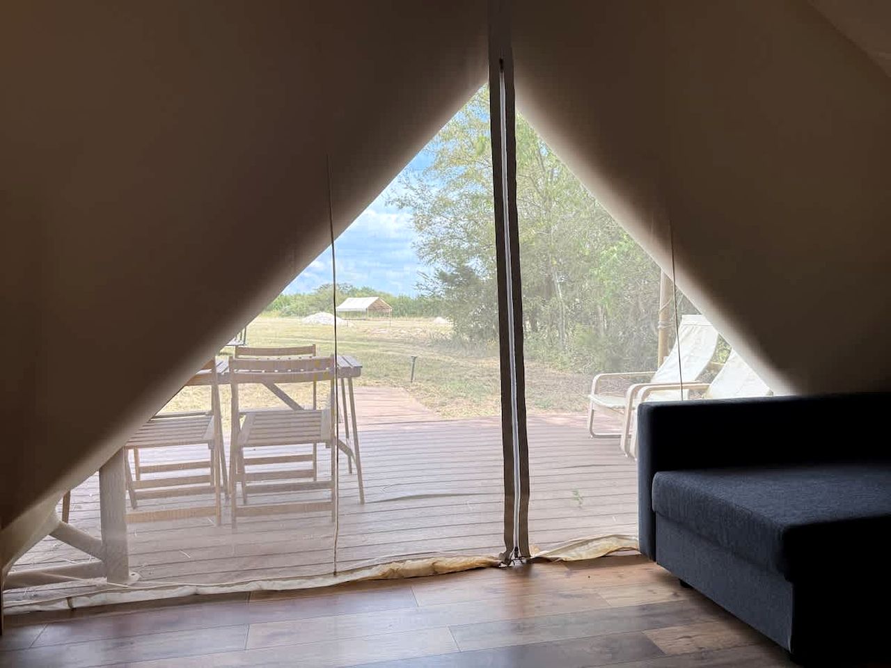 Peaceful Glamping Tent with Fire Pit & BBQ Grill Near Lake Texoma, Denison, Texas