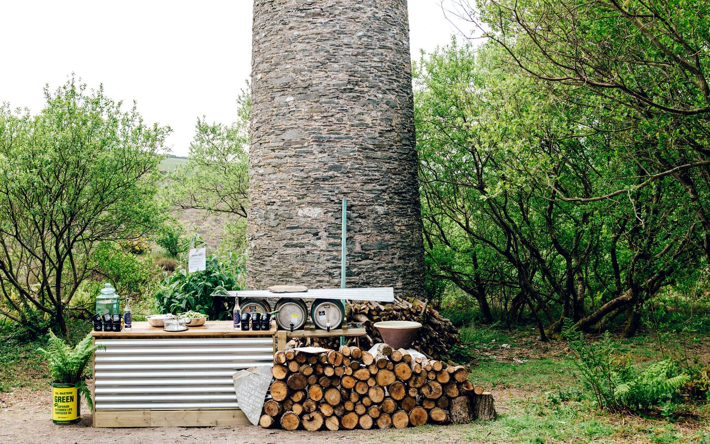 Mystical Woodland Tipi Retreat near Tintagel Waterfall in Cornwall