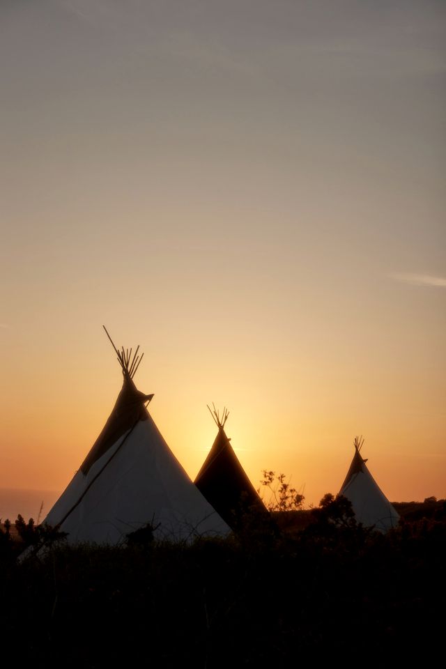 Mystical Woodland Tipi Retreat near Tintagel Waterfall in Cornwall
