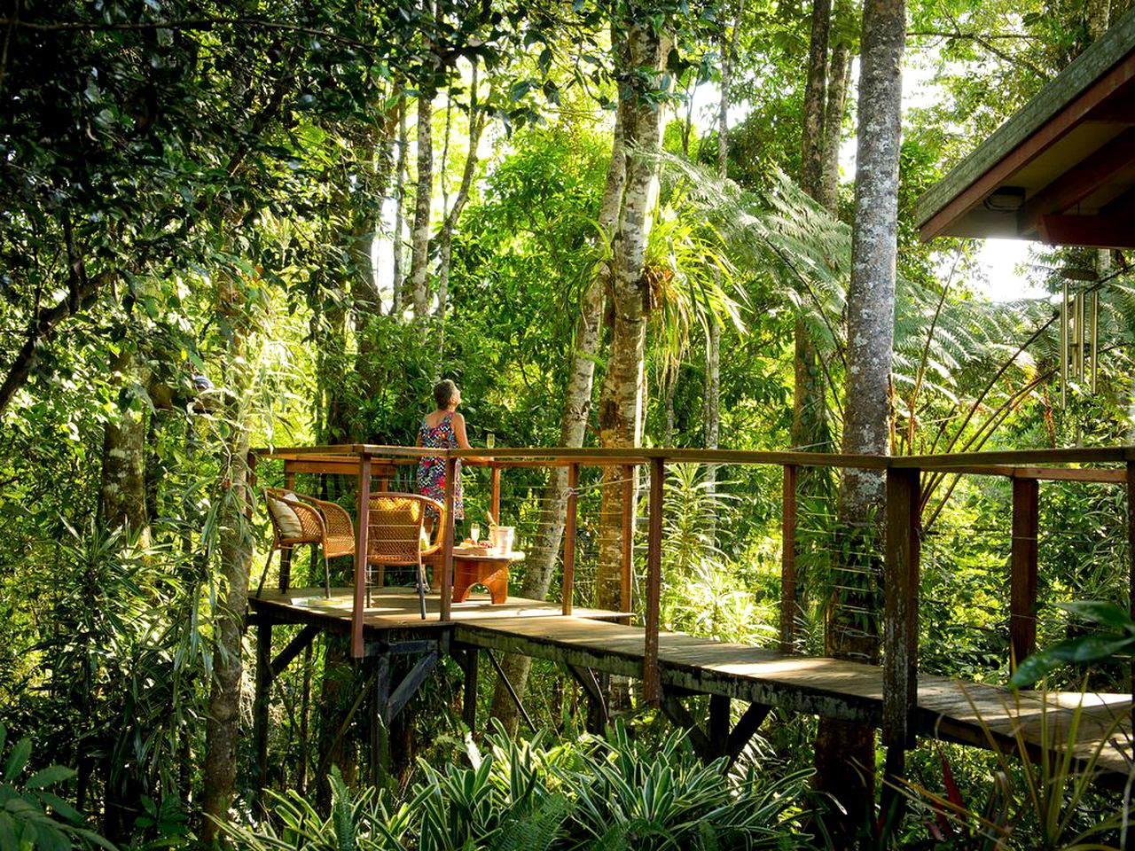 Enchanting Riverside Cabin Rental in the Rainforest near Cairns, Queensland