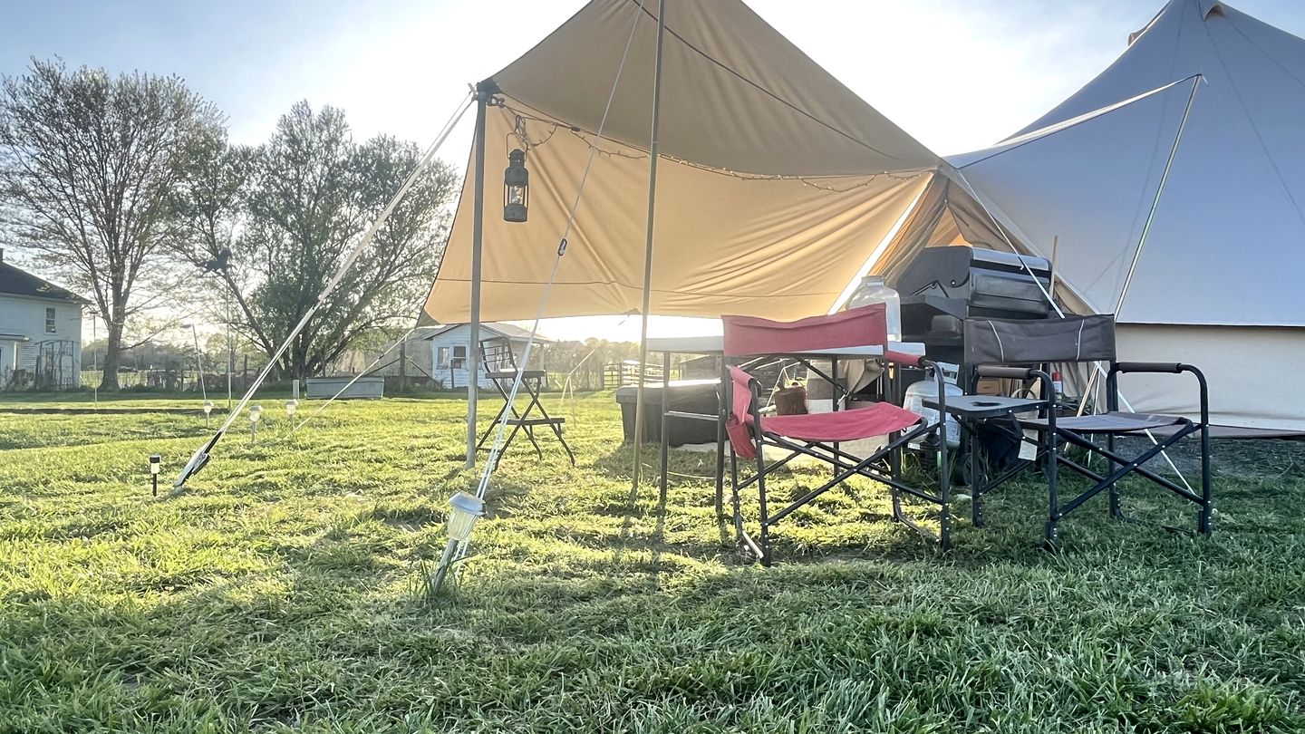 Shenandoah Valley Glamping Bell Tent on Working Cattle Farm in Edinburg, Virginia