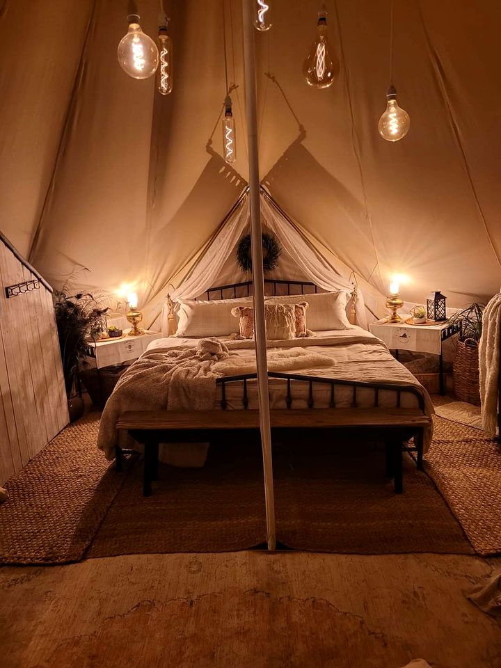 Shenandoah Valley Glamping Bell Tent on Working Cattle Farm in Edinburg, Virginia