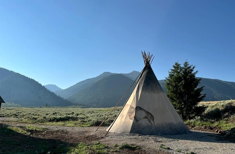 Remote Spacious Tipi Nestled Among Spectacular Landscape in Montana