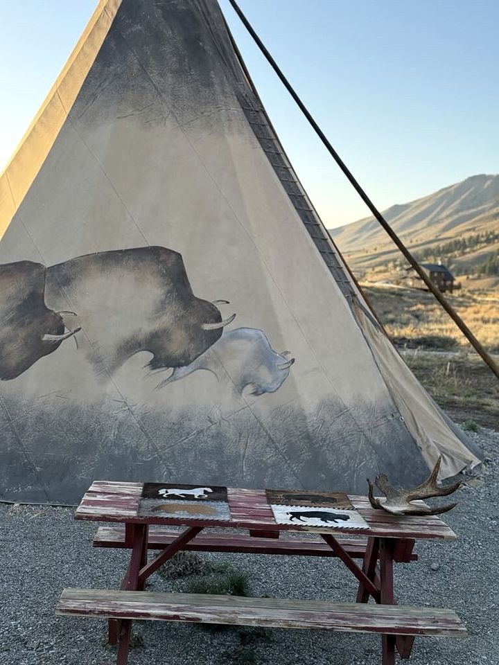 Remote Spacious Tipi Nestled Among Spectacular Landscape in Montana