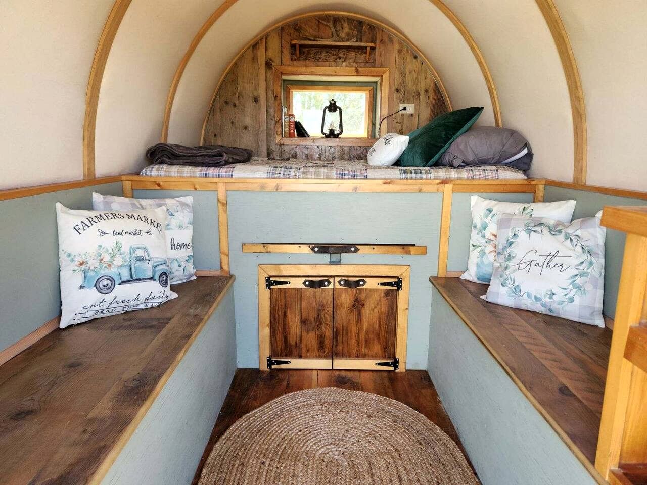 Rustic Sheep Wagon Glamping Retreat with Cowboy Ranch Views near Grand Tetons in Tetonia, Idaho