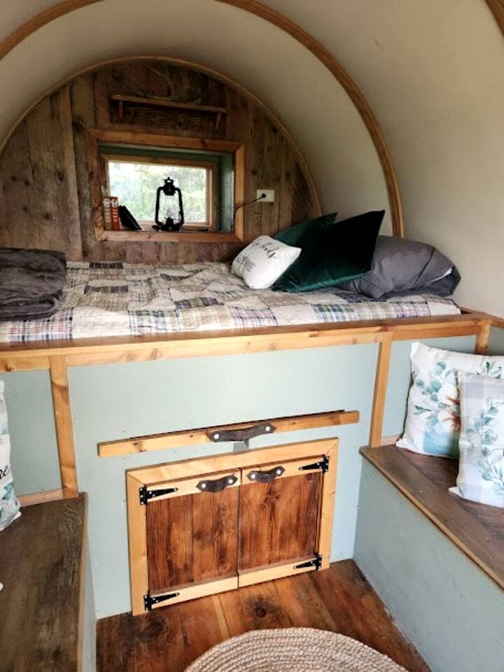 Rustic Sheep Wagon Glamping Retreat with Cowboy Ranch Views near Grand Tetons in Tetonia, Idaho