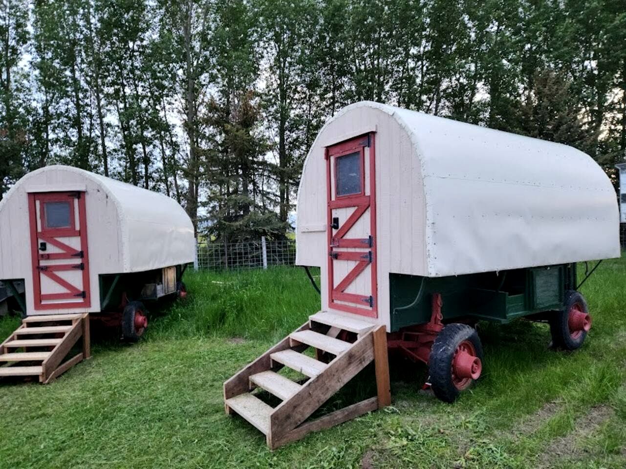 Rustic Glamping Wagons with Teton Views on Working Ranch near Tetonia, Idaho