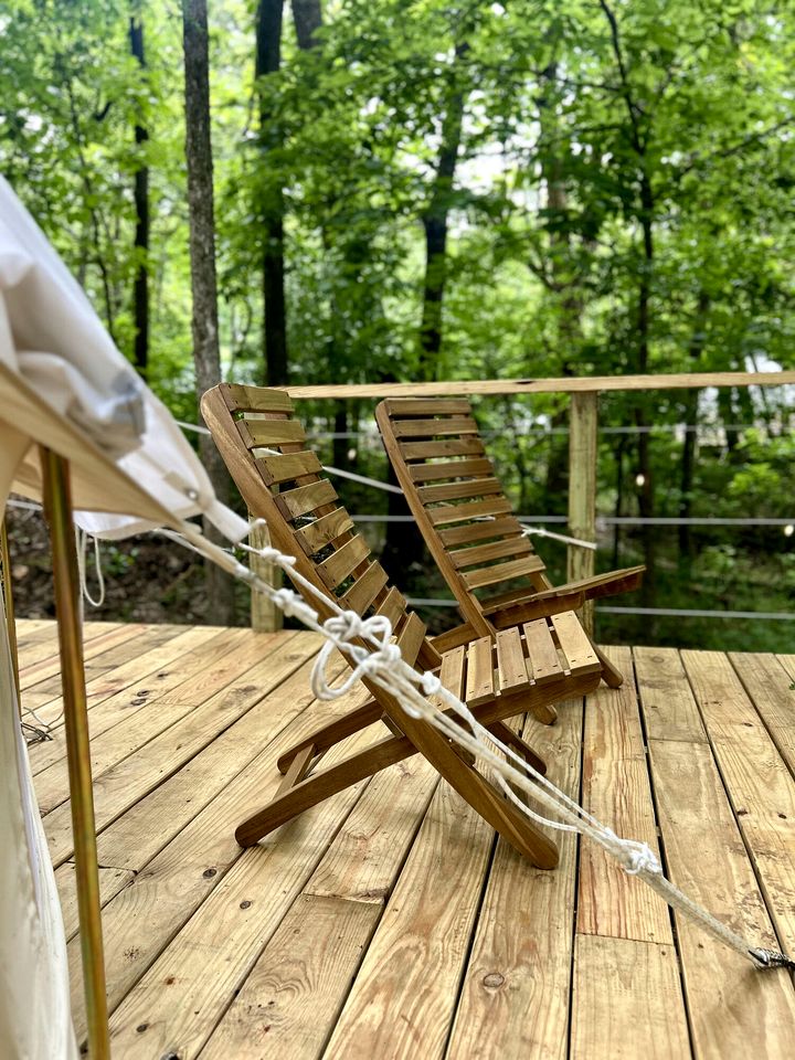 Charming Woodland Glamping Tents with Fire Pit and Elevated Decks near Gentry, West Virginia