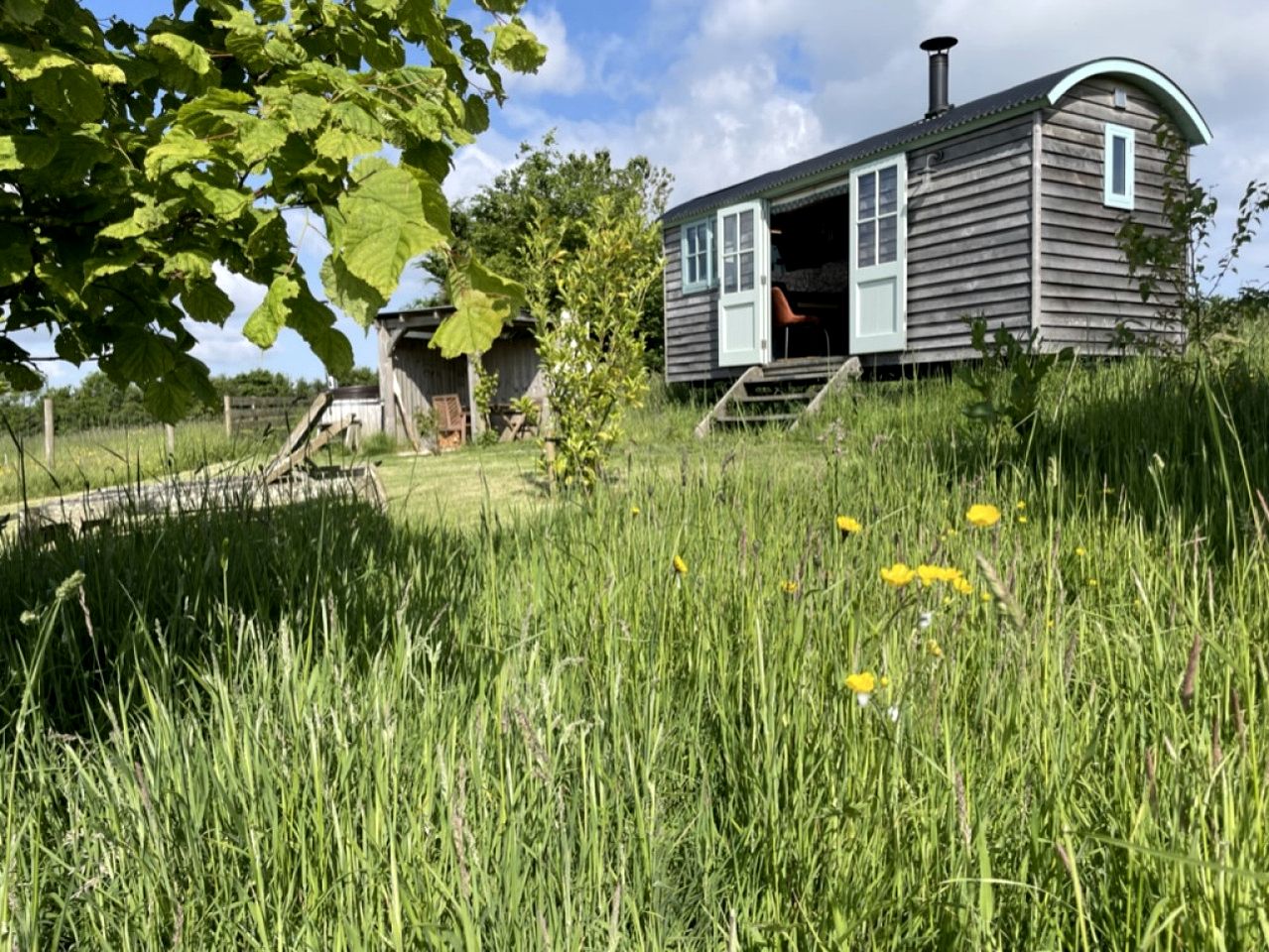 Astronomer Shepherd's hut in Dorset, England