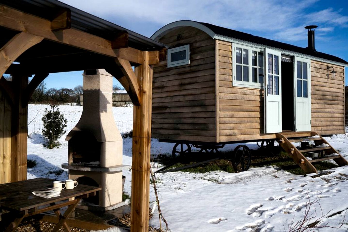 Astronomer Shepherd's hut in Dorset, England