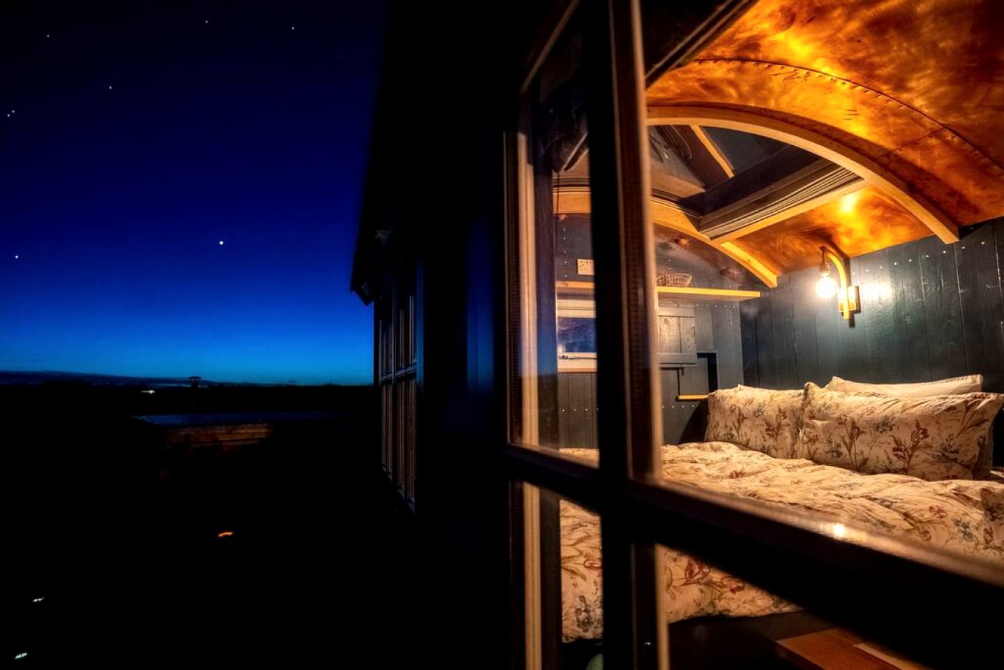 Astronomer Shepherd's hut in Dorset, England