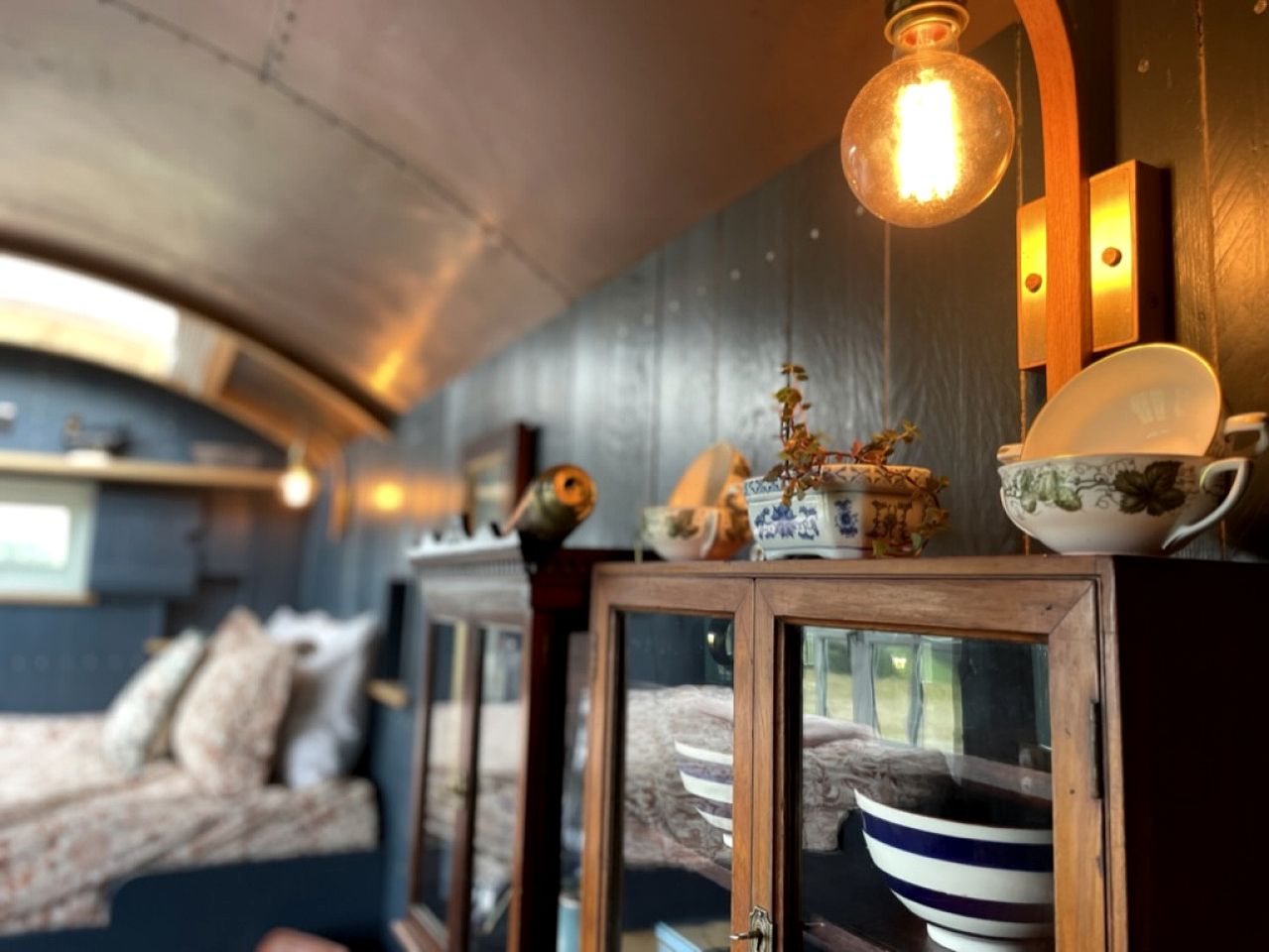 Astronomer Shepherd's hut in Dorset, England