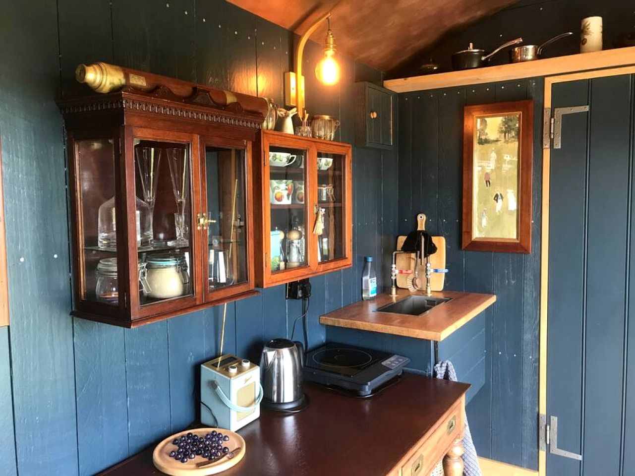 Astronomer Shepherd's hut in Dorset, England