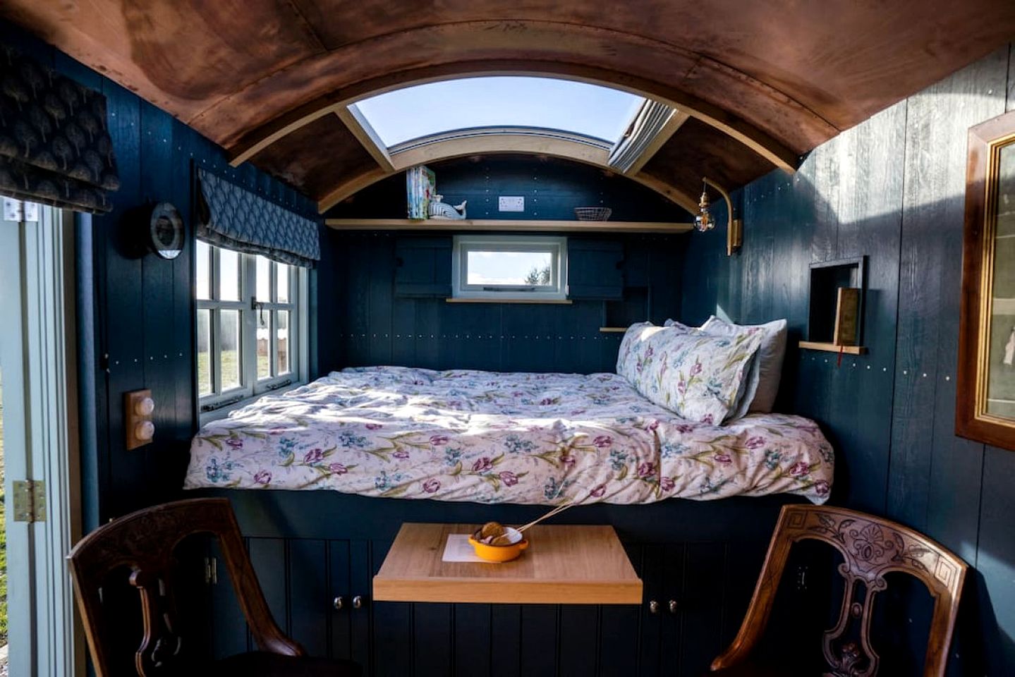 Astronomer Shepherd's hut in Dorset, England