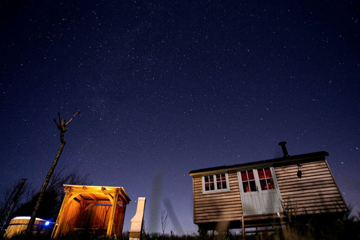 Astronomer Shepherd's hut in Dorset, England