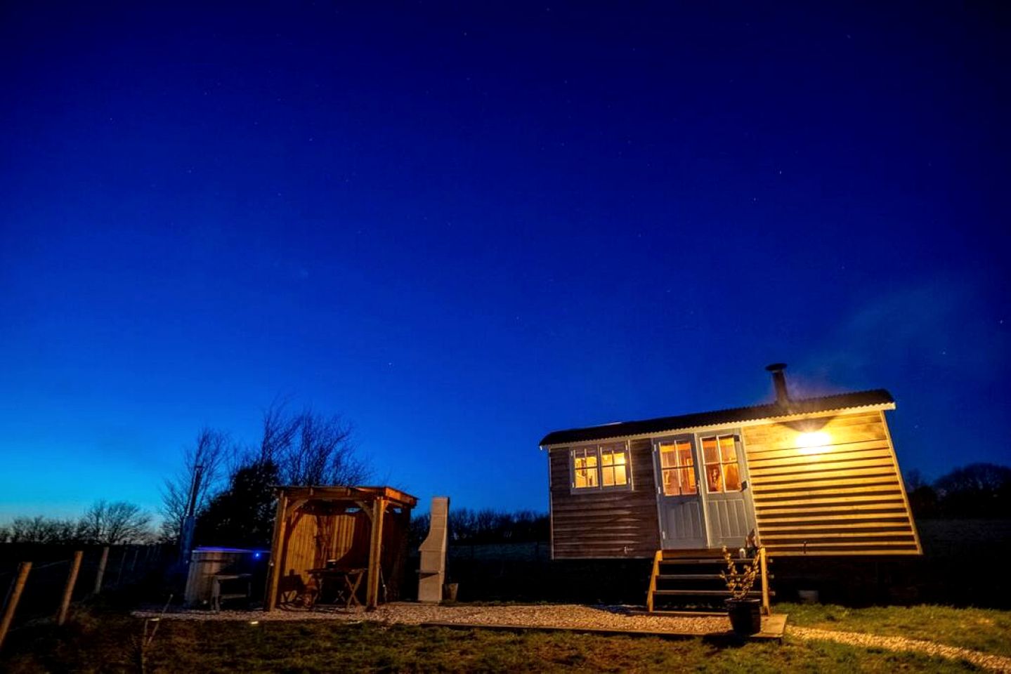 Astronomer Shepherd's hut in Dorset, England