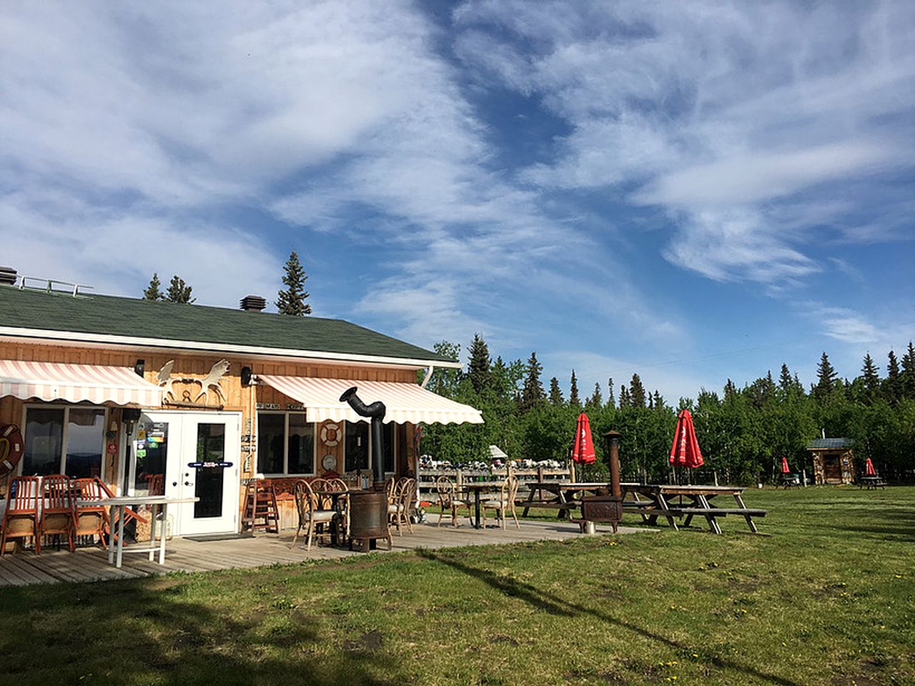 Rustic Camping Cabin Overlooking the Tagish River near Whitehorse, Yukon