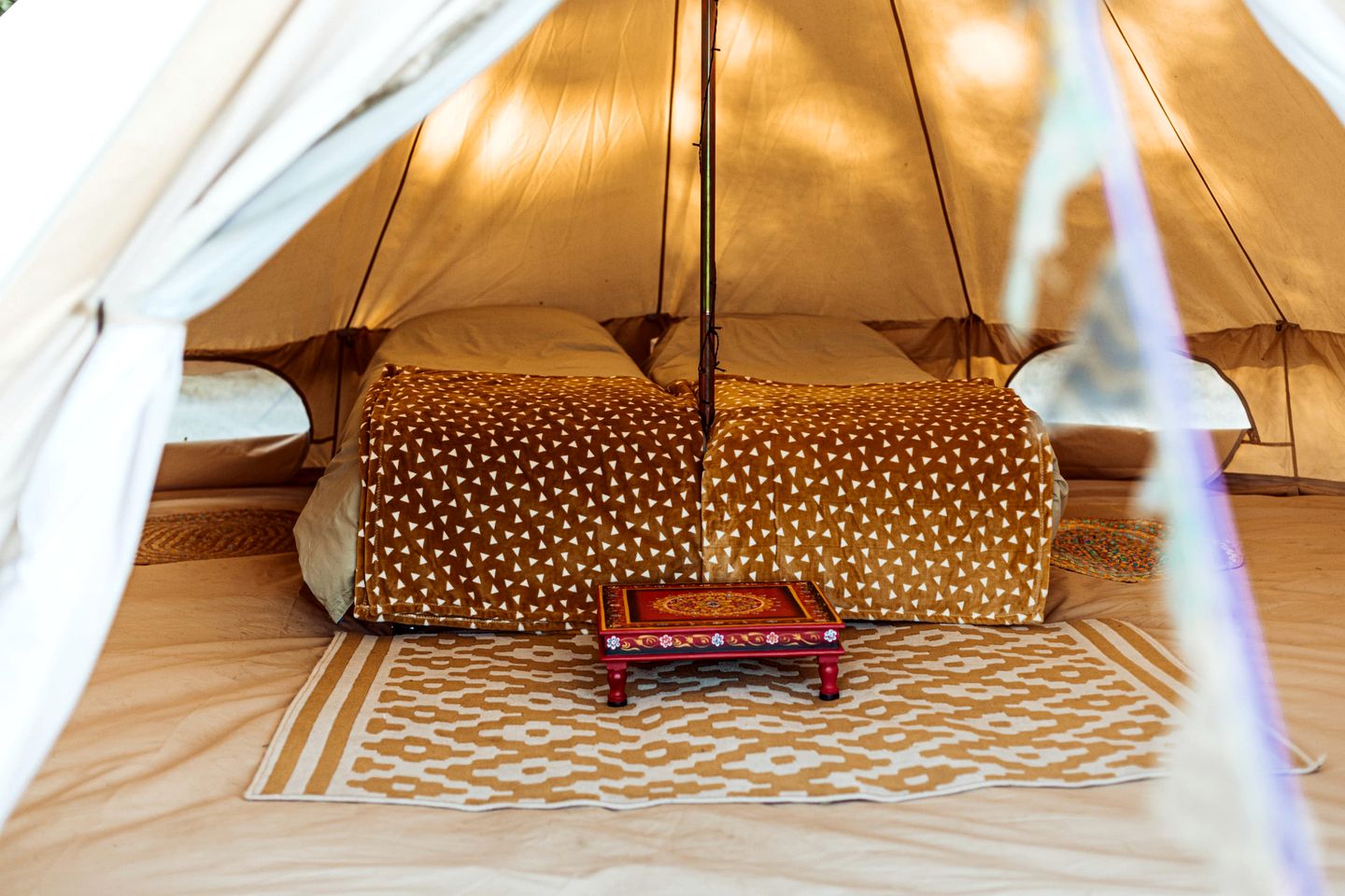 Charming Furnished Bell Tent with Rustic Outdoor Living in England, United Kingdom