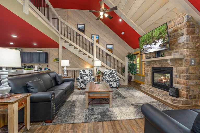Outstanding Cabin with Indoor and Outdoor Swimming Pool and Game Room in Gatlinburg, Tennessee