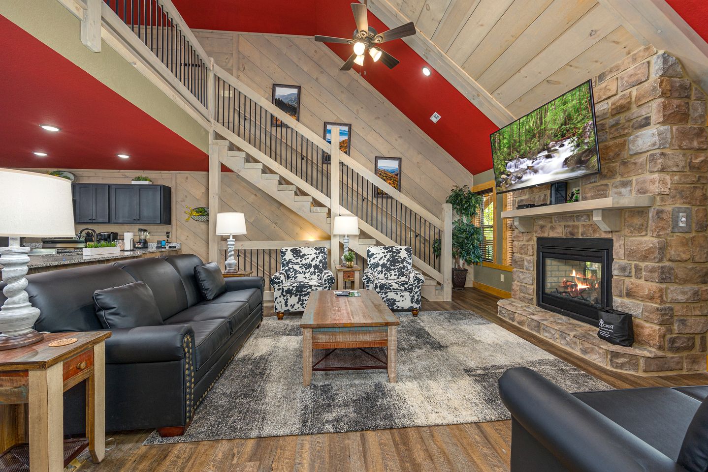 Outstanding Cabin with Indoor and Outdoor Swimming Pool and Game Room in Gatlinburg, Tennessee