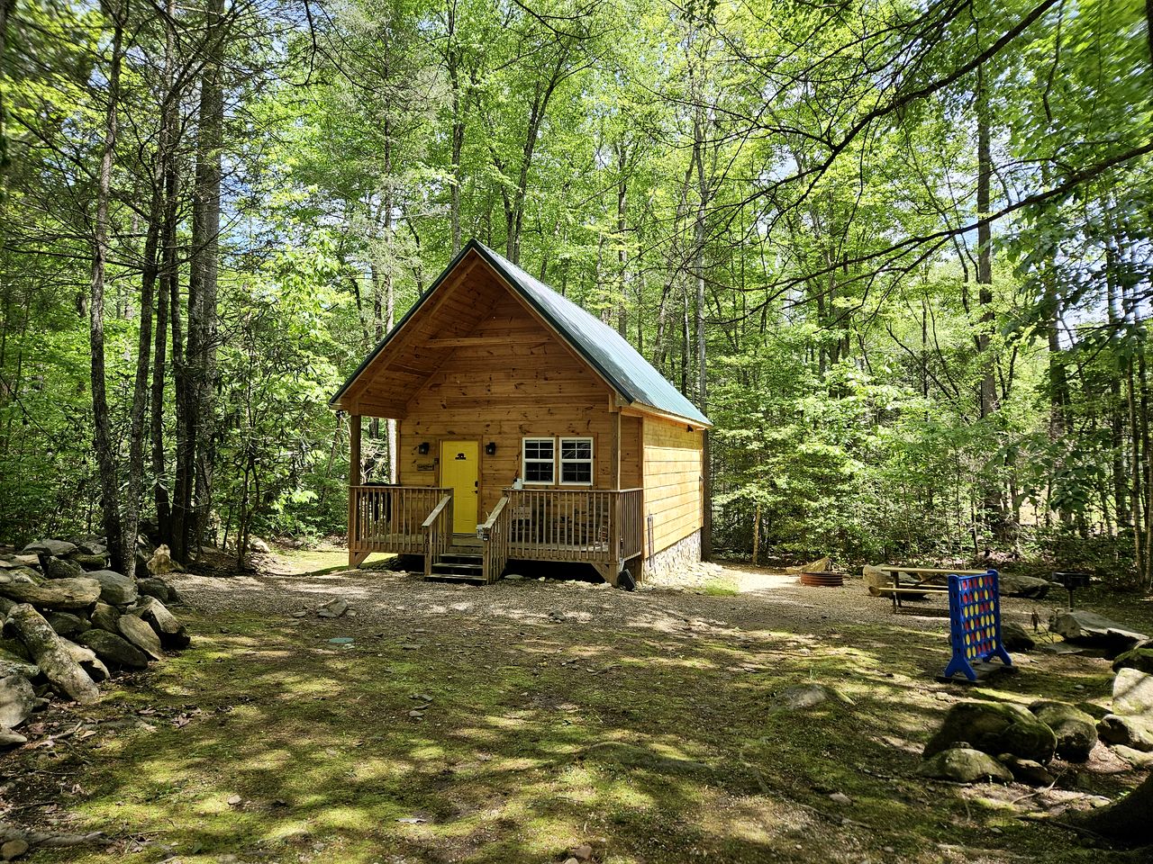 Two Cozy Cabins Nestled in the Trees for a Peaceful Group Getaway near the Great Smoky Mountains National Park in Tennessee