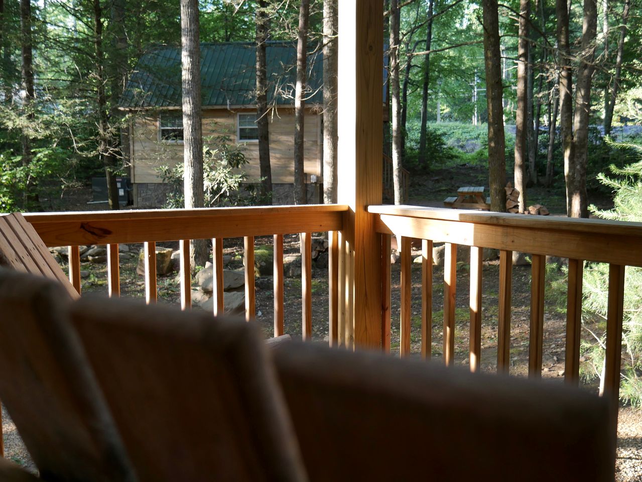Two Cozy Cabins Nestled in the Trees for a Peaceful Group Getaway near the Great Smoky Mountains National Park in Tennessee