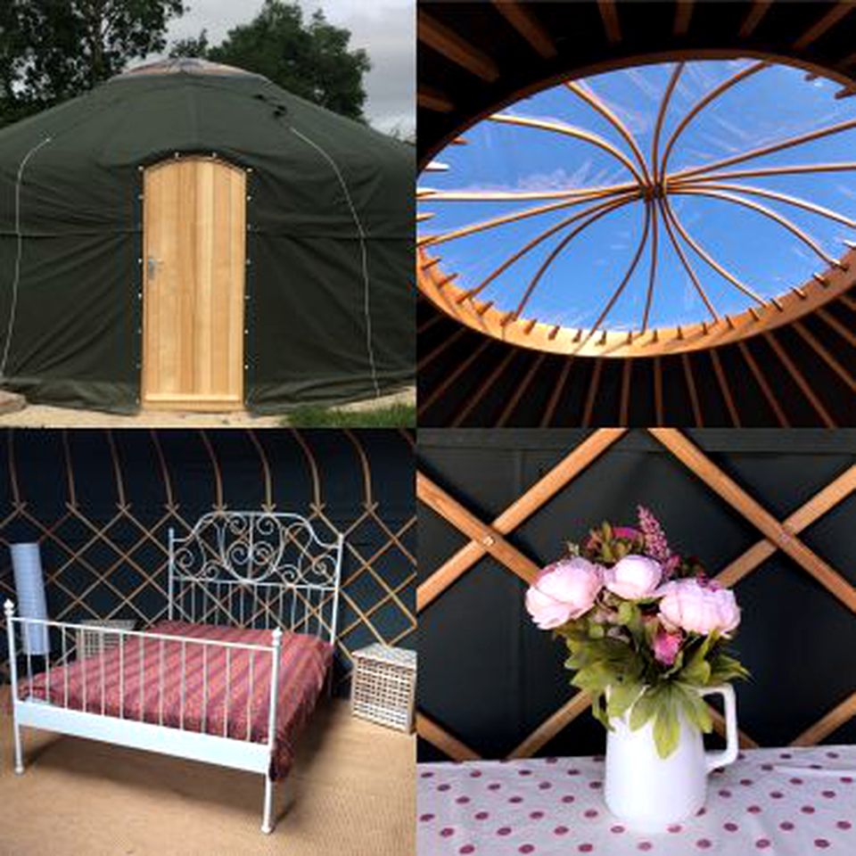Stylish Yurt Rental with Wood-Burning Stove for Glamping in Somerset, England