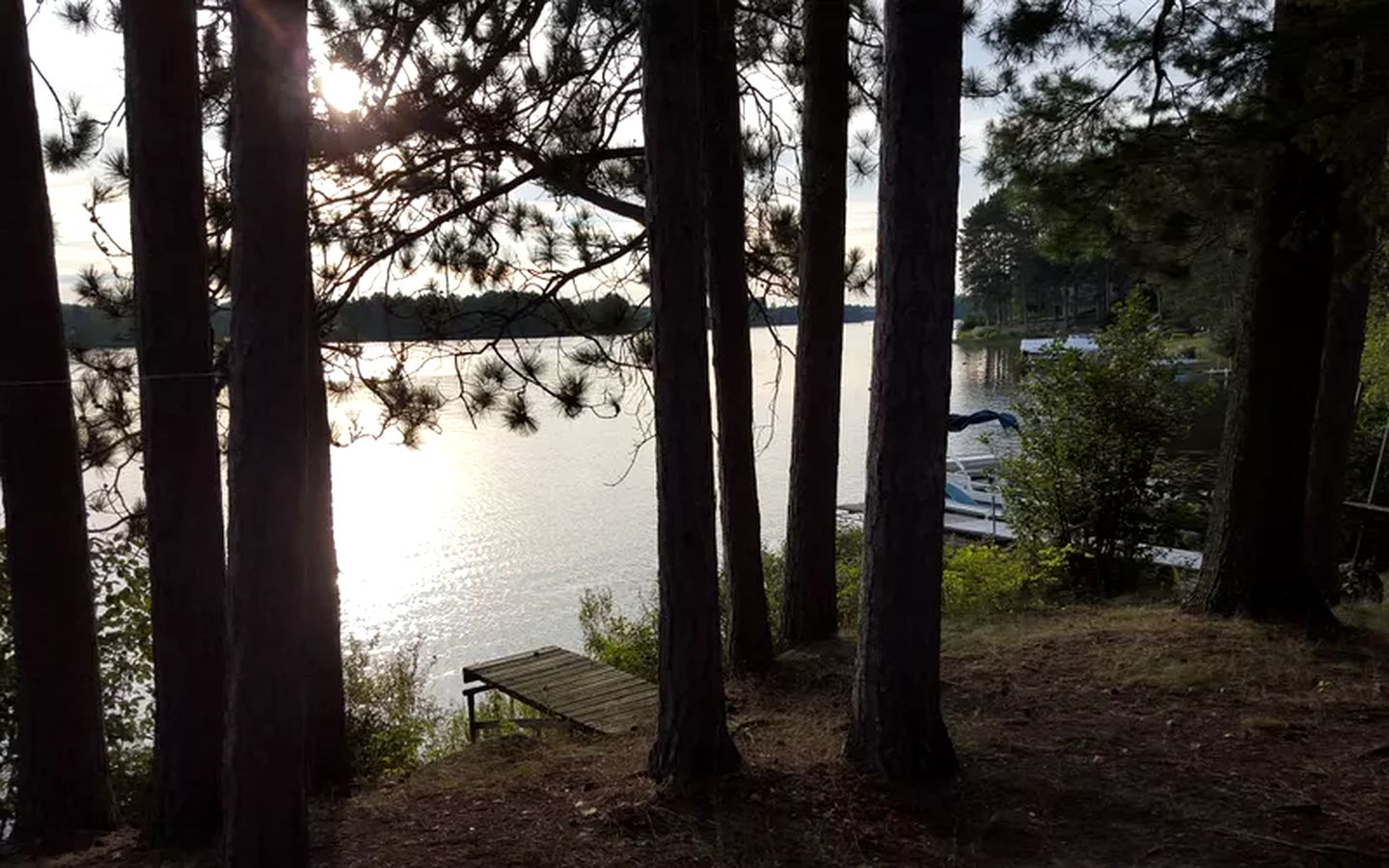 Rustic Cabin with a Picnic Table and Barbecue on Somo Lake, Wisconsin