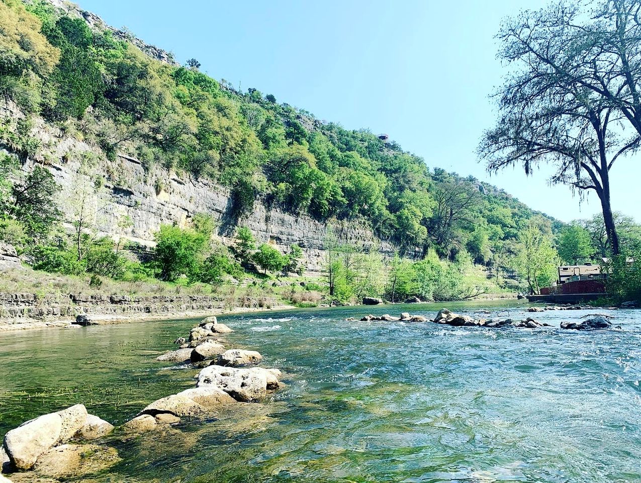 Fantastic Family-Friendly Glamping Destination: Cute Bell Tent on the Guadalupe River near New Braunfels, Texas