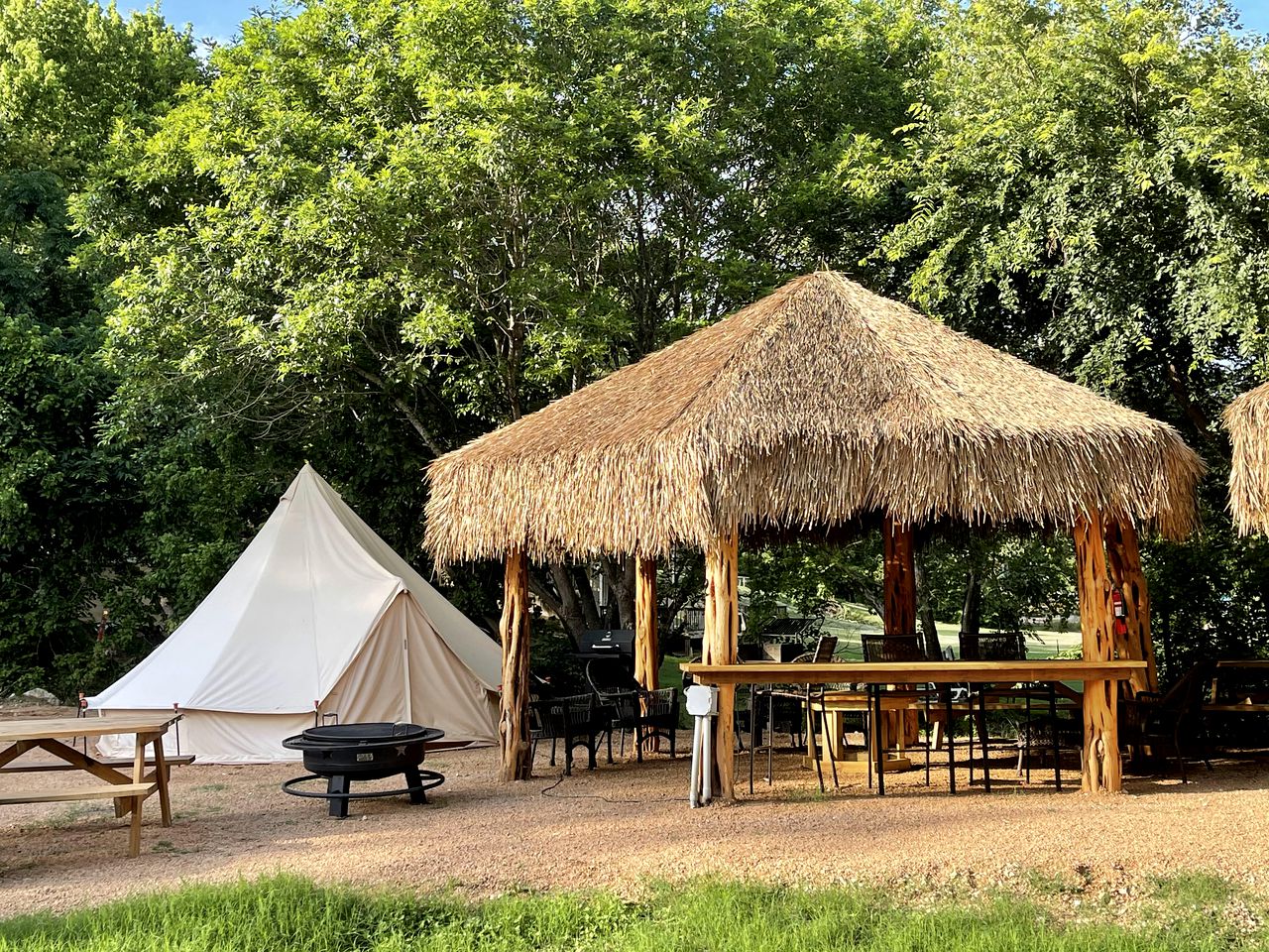 Son's Guadalupe Glamping Tent #G and Cabana #10 in Kingsbury, TX