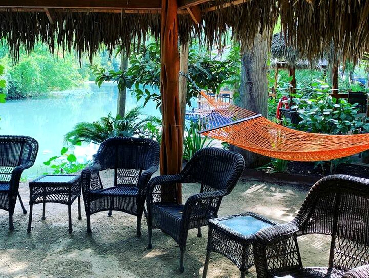 A Fun Family Getaway: Luxurious Safari Tent on the San Marcos River near Seguin, Texas
