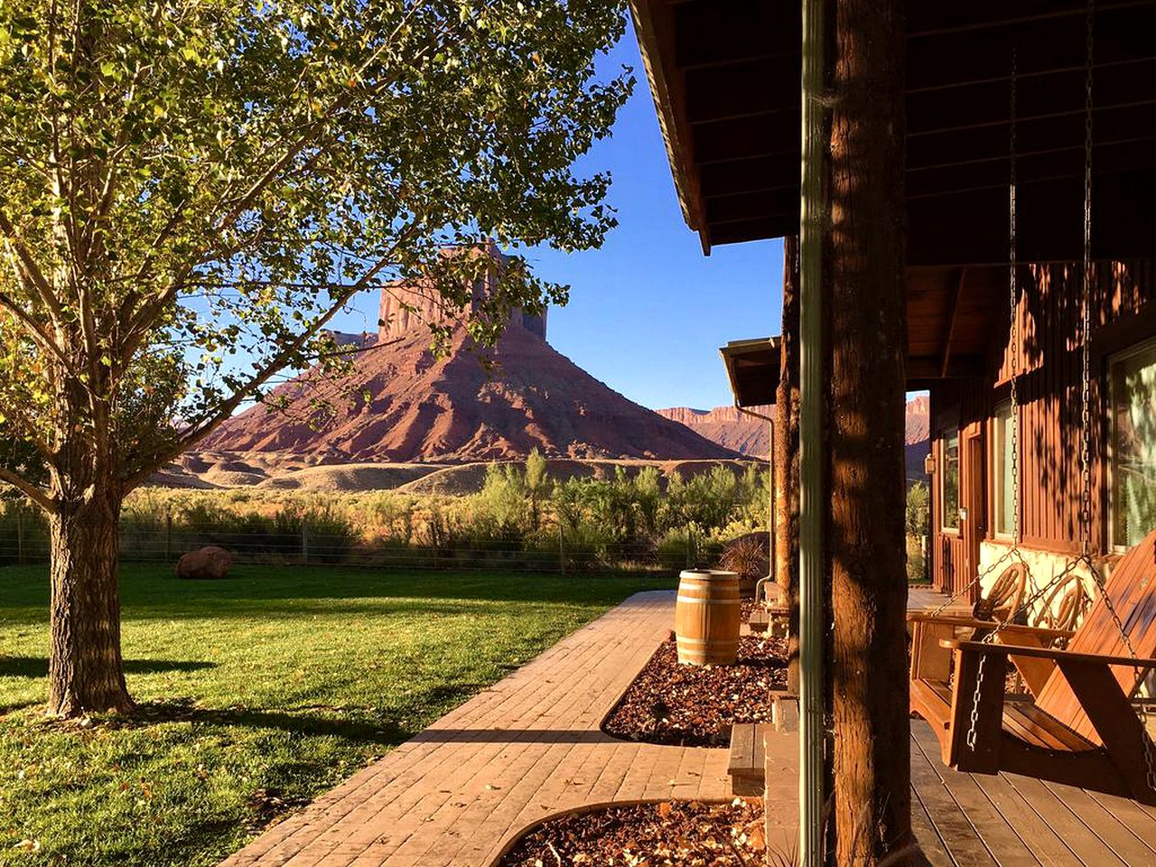Studio Cabin along Colorado River on Ranch Resort near Moab, Utah
