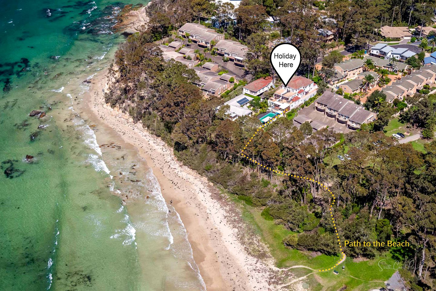 Soulshine Beachside Penthouse, views over Denhams Beach