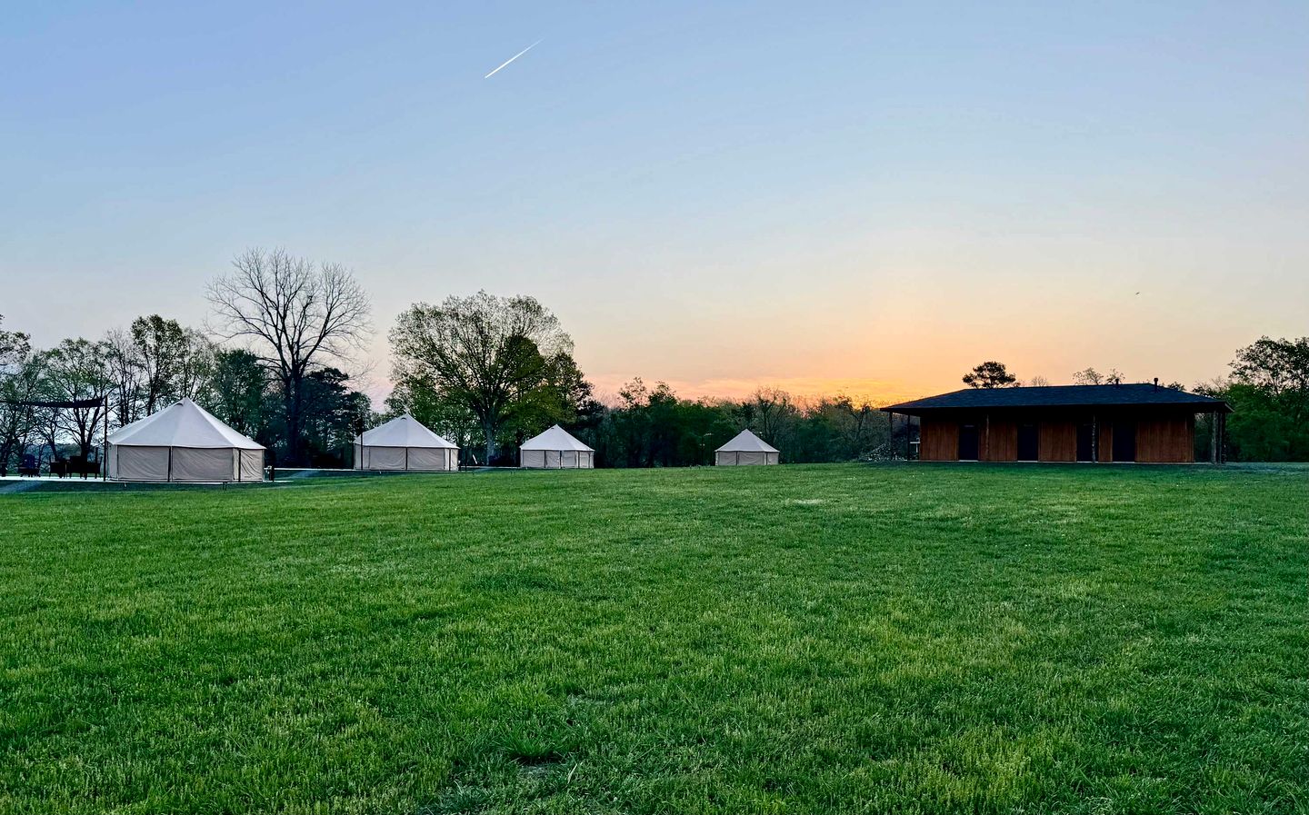 Goregous Bell Tent Glamping with Wood Burning Stove on the Illinois River near Tahlequah, OK