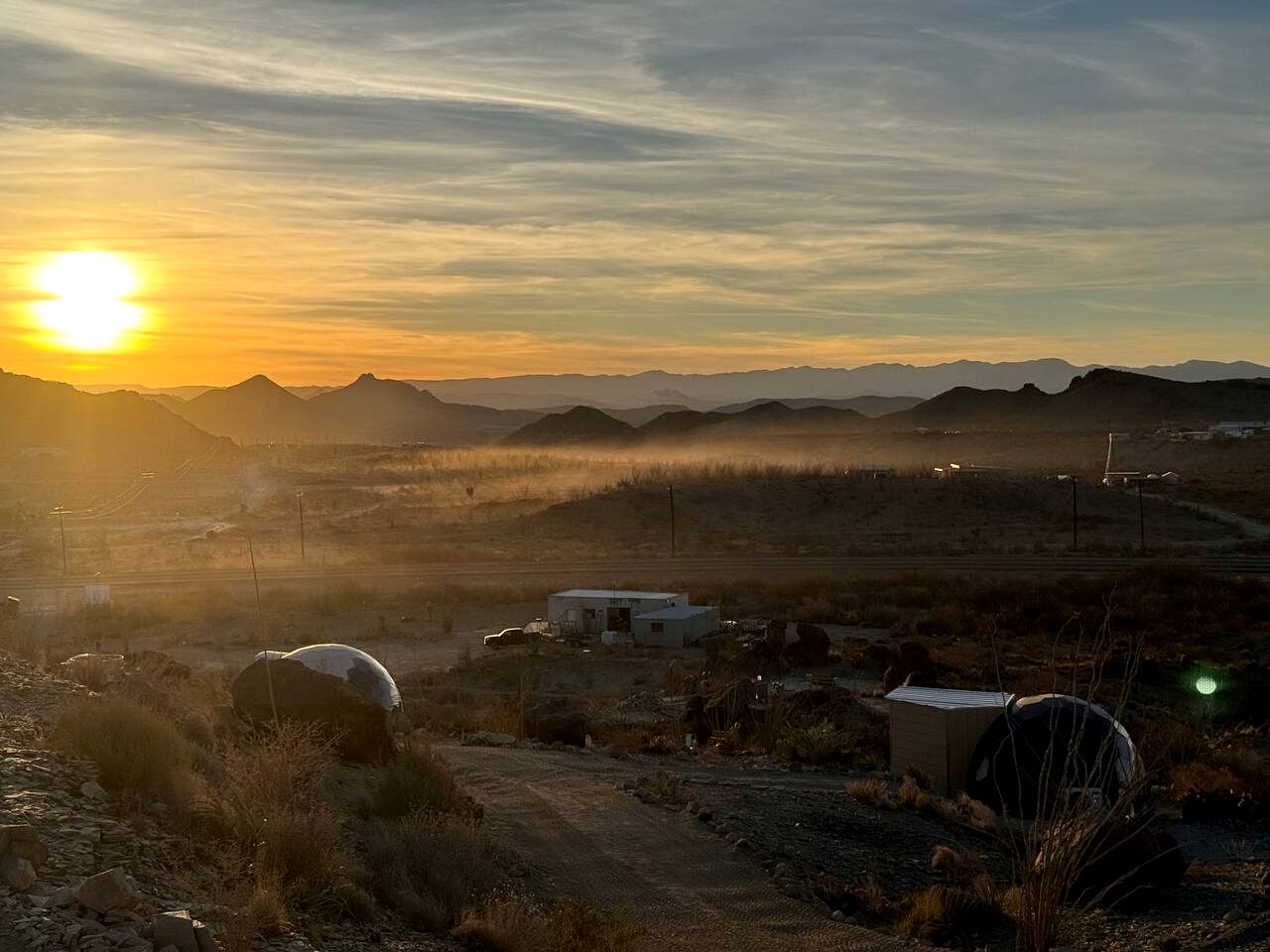 Incredible Dome on a Unique Space-Themed Site with Stunning Desert Views near Big Bend National Park in Terlingua, Texas