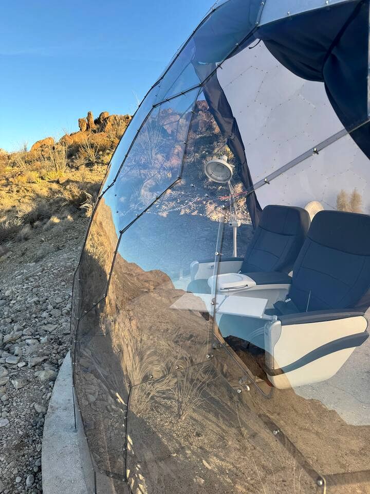 Incredible Dome on a Unique Space-Themed Site with Stunning Desert Views near Big Bend National Park in Terlingua, Texas