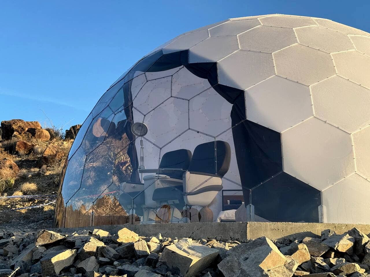 Incredible Dome on a Unique Space-Themed Site with Stunning Desert Views near Big Bend National Park in Terlingua, Texas