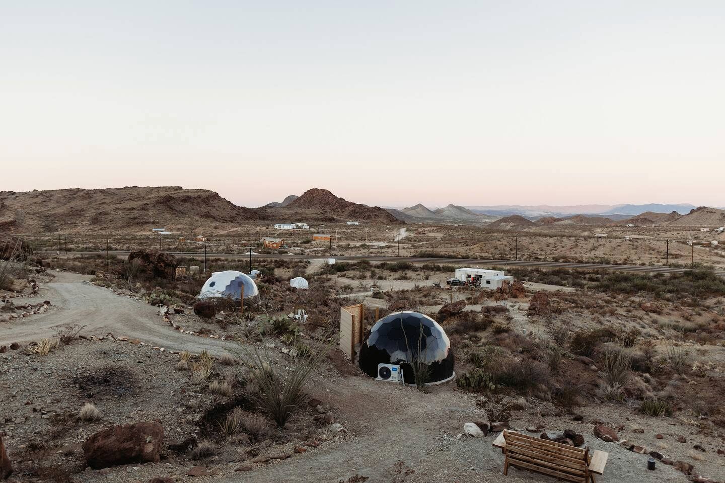 Incredible Dome on a Unique Space-Themed Site with Stunning Desert Views near Big Bend National Park in Terlingua, Texas