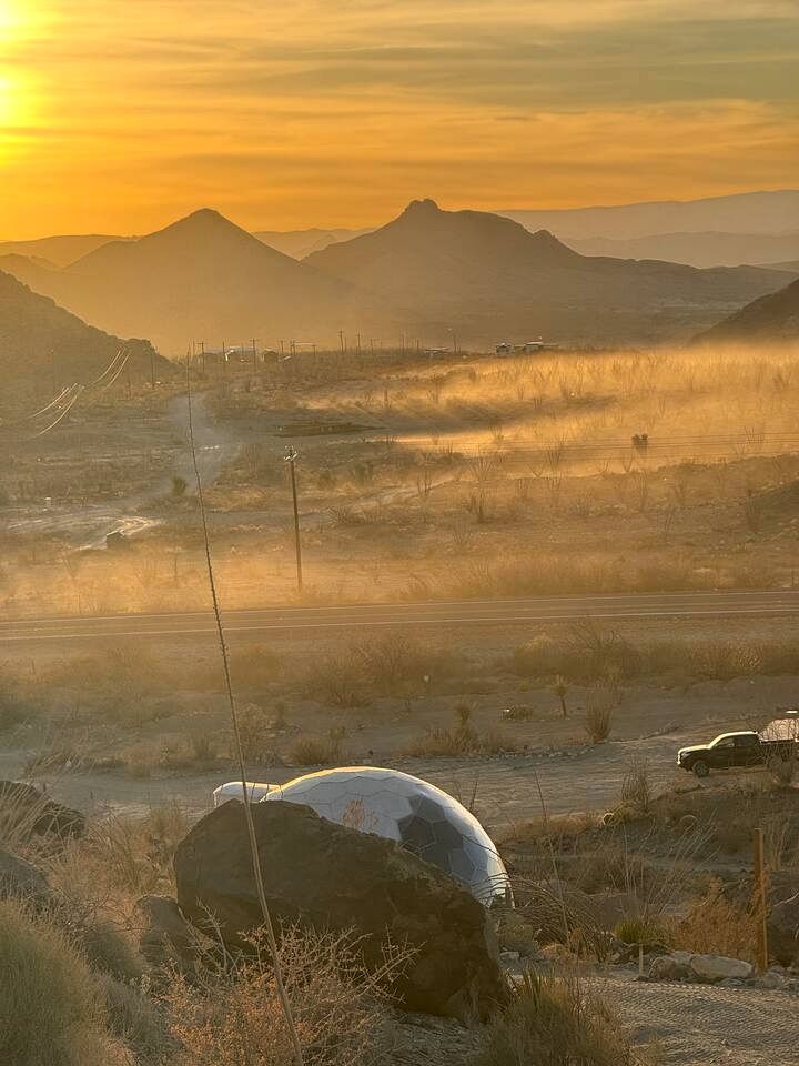 Incredible Dome on a Unique Space-Themed Site with Stunning Desert Views near Big Bend National Park in Terlingua, Texas