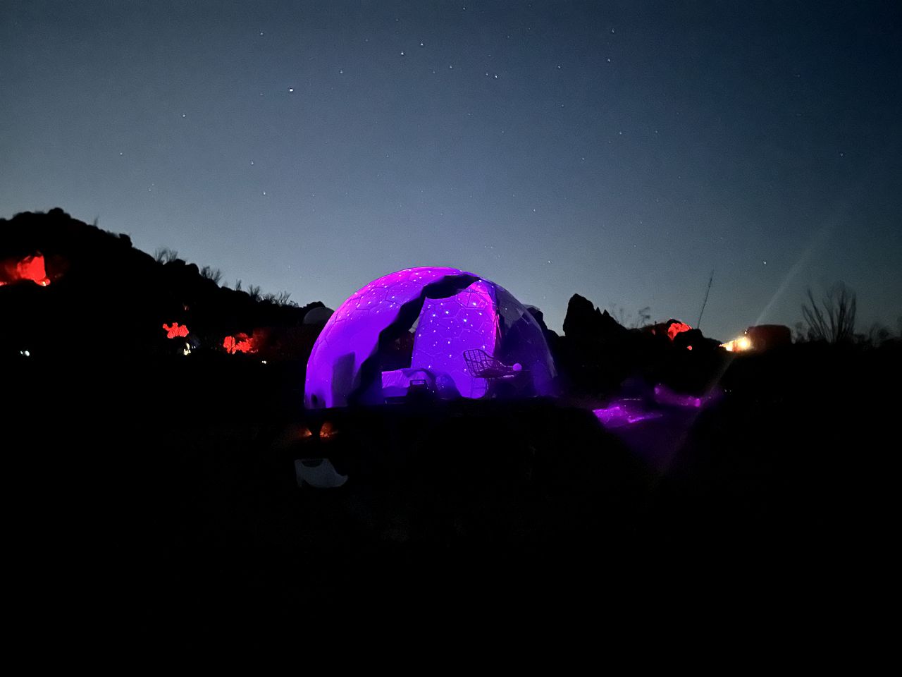 Romantic and Unique Geo Dome Perfect for Stargazing and a Weekend of Exploring Terlingua Ghost Town