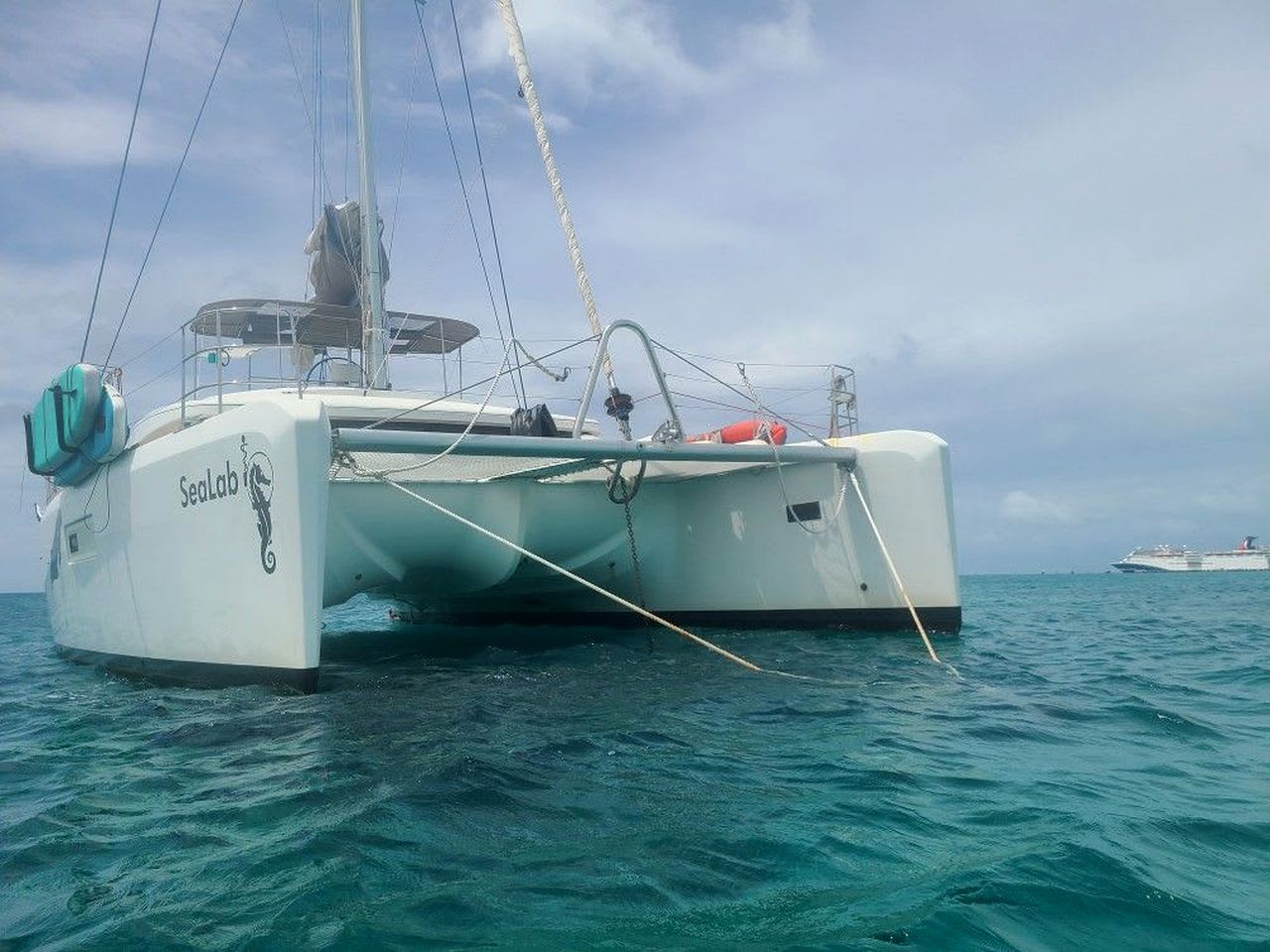 Incredible Catamaran Boat with Marina Amenities for a Unique Vacation on the Water in Key West, Florida
